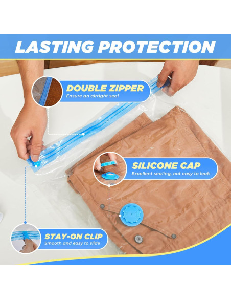 Bolsas de Almacenamiento al Vacío Saker con Bomba Eléctrica 15 Pzas Bolsas de Almacenamiento al Vacío Saker con Bomba Eléctrica 15 Pzas