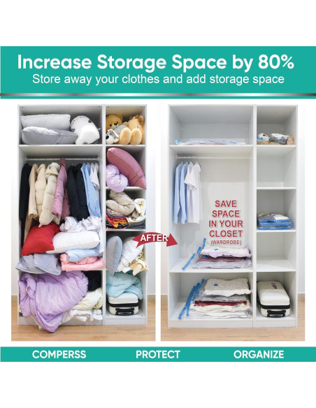 Bolsas de Almacenamiento al Vacío MattEasy 6 Pequeñas 60x40cm