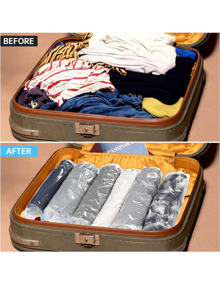 Paquete de 6 Bolsas de Compresión Simarro 35x50cm Ahorra Espacio