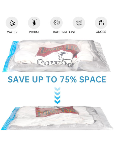 Paquete de 6 Bolsas de Compresión Simarro 35x50cm Ahorra Espacio