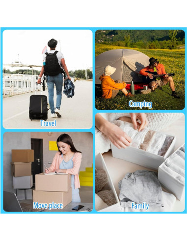 Paquete de 6 Bolsas de Compresión Simarro 35x50cm Ahorra Espacio