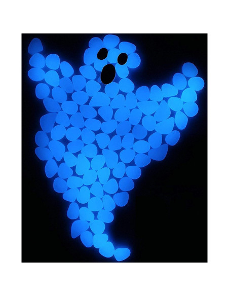 340 Piedras Brillantes Luminiscentes Azul para Jardín y Acuario