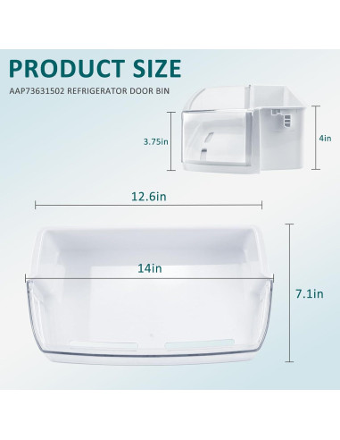 Bandeja de Puerta de Refrigerador L-G AAP73631502 - 2 Unidades