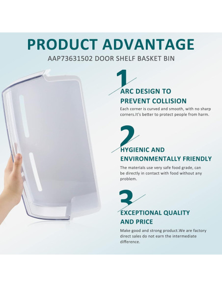 Bandeja de Puerta de Refrigerador L-G AAP73631502 - 2 Unidades