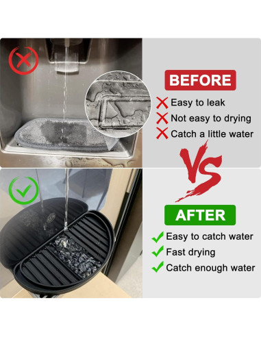 Bandeja de Goteo para Refrigerador KindGa 2 Piezas Negro