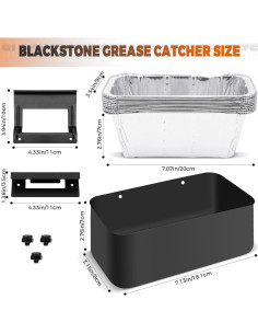 Juego de Trampa de Grasa Blackstone - Capturador Universal 20.3x10.4x9.9 cm 2