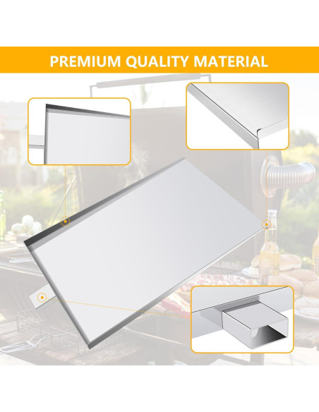 Bandeja de Goteo Acero Inoxidable FlameDuty 49.5 cm Compatible BBQ