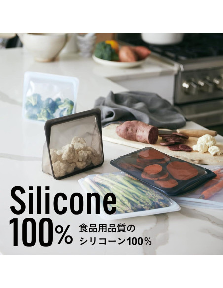 Bolsa de Silicona Stasher STNGB3 Transparente 2 Piezas S/M Bolsa de Silicona Stasher STNGB3 Transparente 2 Piezas S/M