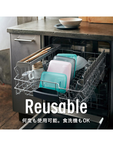 Bolsa de Silicona Stasher STNGB3 Transparente 2 Piezas S/M Bolsa de Silicona Stasher STNGB3 Transparente 2 Piezas S/M