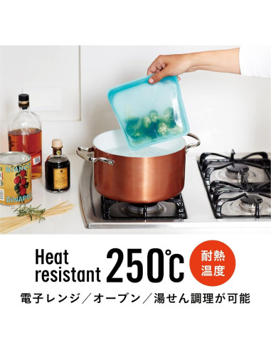 Bolsa de Silicona Stasher STNGB3 Transparente 2 Piezas S/M