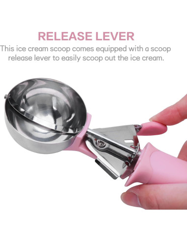 Cucharón de Helado RALIS 21.5 cm Acero Inoxidable Rosa