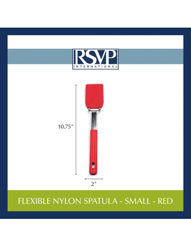Espátula de Nylon Flexible RSVP International 27.3x5.1 cm Roja