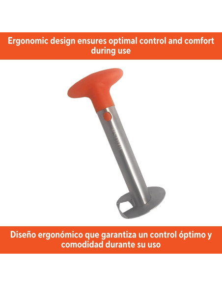 Cortador de Piña IMUSA de Acero Inoxidable con Mango Naranja Cortador de Piña IMUSA de Acero Inoxidable con Mango Naranja