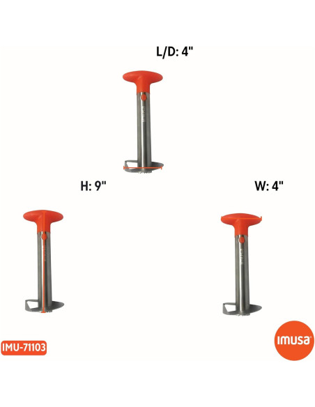Cortador de Piña IMUSA de Acero Inoxidable con Mango Naranja Cortador de Piña IMUSA de Acero Inoxidable con Mango Naranja