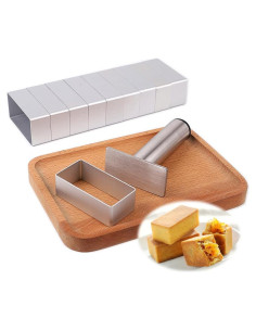 Molde rectangular de aluminio LoBake 21x3.3cm para galletas