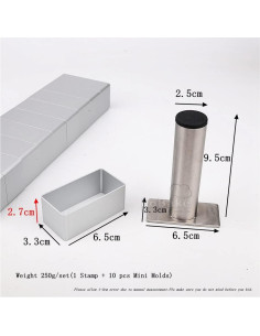 Molde de Pastel Rectangular LoBake 27.4x6.6cm con Prensa 2