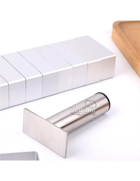 Molde rectangular de aluminio LoBake 21x3.3cm para galletas Molde rectangular de aluminio LoBake 21x3.3cm para galletas