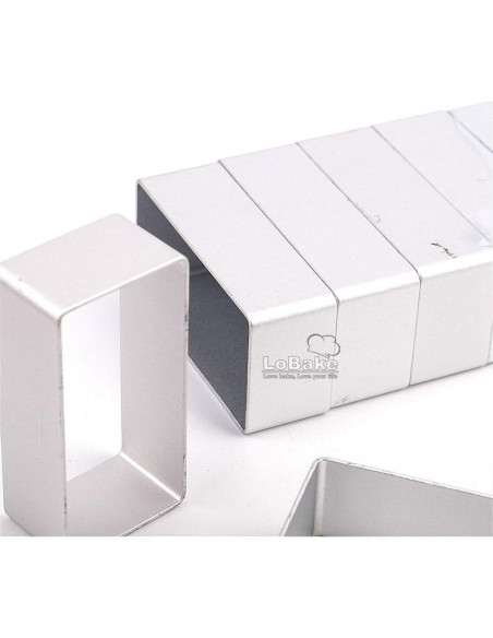 Molde rectangular de aluminio LoBake 21x3.3cm para galletas Molde rectangular de aluminio LoBake 21x3.3cm para galletas