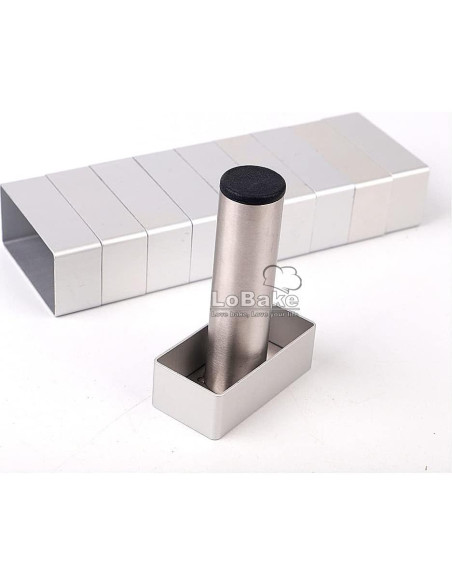 Molde rectangular de aluminio LoBake 21x3.3cm para galletas Molde rectangular de aluminio LoBake 21x3.3cm para galletas