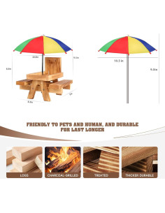 Comedero para Ardillas Gnodry con Paraguas Rojo - Exterior 2