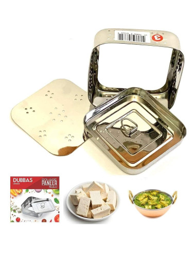 Molde para Paneer Dubbas de Acero Inoxidable 13.34 cm