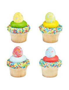 Anillos de Decoración para Cupcakes Decopac - 24 Huevos de Pascua