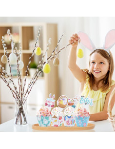 48 Adornos y Forros para Cupcakes de Pascua Boerni 2