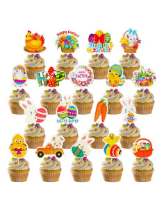18 Piezas Decoraciones de Cupcakes de Pascua HIYMDOIT