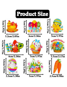 18 Piezas Decoraciones de Cupcakes de Pascua HIYMDOIT 2