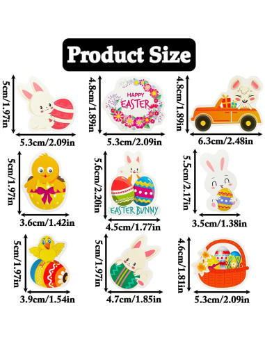 18 Piezas Decoraciones de Cupcakes de Pascua HIYMDOIT