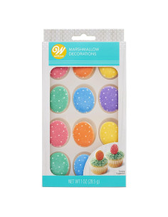 Decoraciones de Malvavisco en Forma de Huevo Wilton - 12 Pzas
