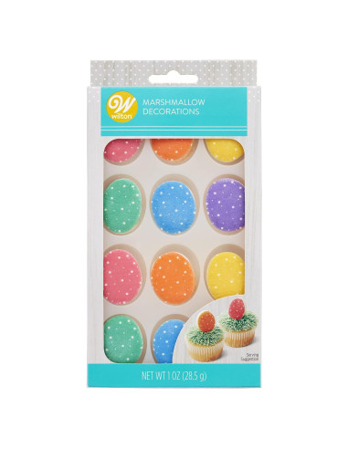 Decoraciones de Malvavisco en Forma de Huevo Wilton - 12 Pzas
