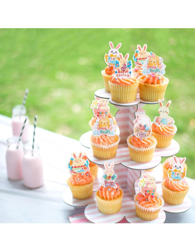 56 Decoraciones Comestibles para Cupcakes Giga Gud - Pascua