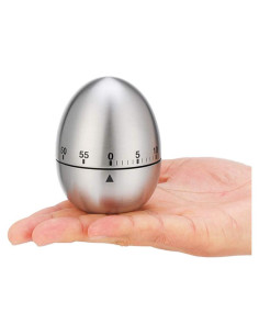 Temporizador de huevo mecánico RBRSLALA 60 min Acero Inoxidable Plata
