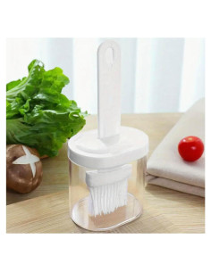 Botella de Aceite con Pincel de Silicona Genérico 16.5 cm