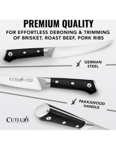 Cuchillo de Deshuesar Curvado Cutluxe 15.24 cm Acero Alemán 2