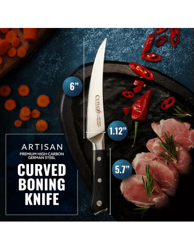 Cuchillo de Deshuesar Curvado Cutluxe 15.24 cm Acero Alemán