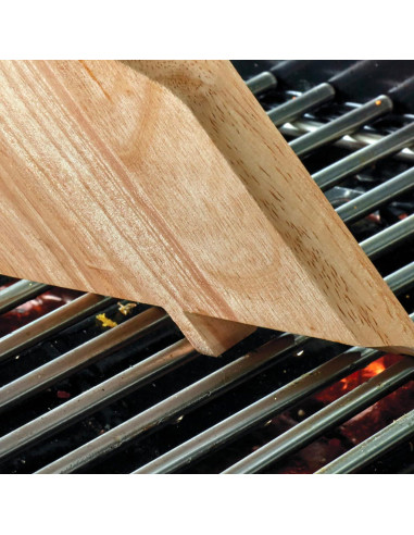 Raspador y Cepillo de Barbacoa Mr. Bar-B-Q Madera Premium