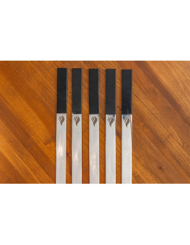 Brochetas de Hierro Fundido BBQ de India - 5 Piezas 22-32"