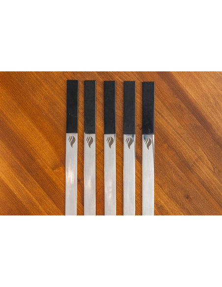 Brochetas de Hierro Fundido BBQ de India - 5 Piezas 22-32"