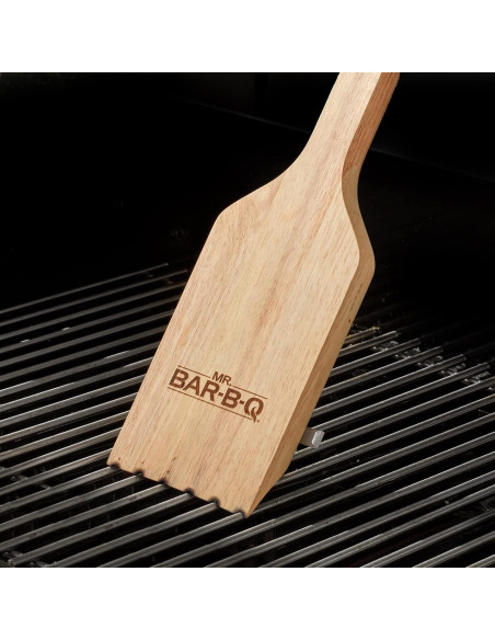 Raspador y Cepillo de Barbacoa Mr. Bar-B-Q Madera Premium