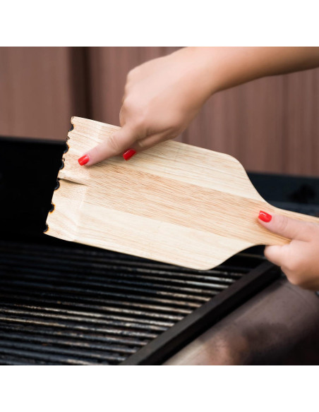 Raspador y Cepillo de Barbacoa Mr. Bar-B-Q Madera Premium