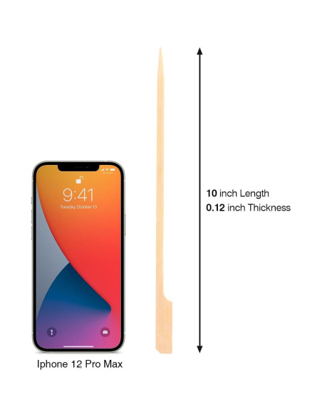 Palitos de Bambú 10 Pulgadas Pinchitto - 100 Piezas para BBQ