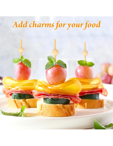 200 Palillos de Cóctel de Bambú FATLODA 11.9 cm Naturales