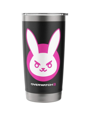 Taza Aislada D.Va Overwatch 2 20 oz Acero Inoxidable Negro