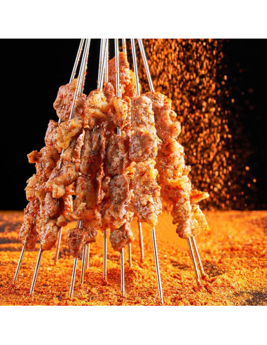 Paquete de 100 Pinchos de Acero Inoxidable AIMEIKI 38.6 cm