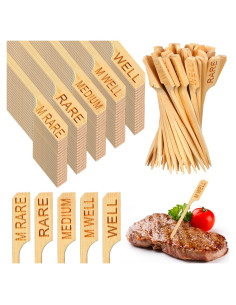 Palillos de Madera de Bambú Soaoo 500 Pcs 8.89 cm Marcadores