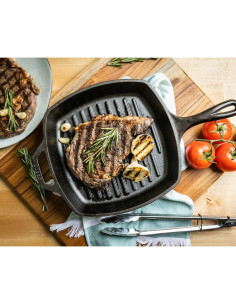 Sartén de Parrilla Lodge Hierro Fundido Cuadrada 28.35 cm 2