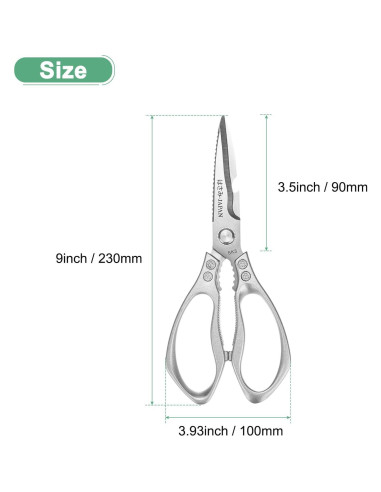 Tijeras de Cocina M METERXITY 23cm Acero Inoxidable Multiusos