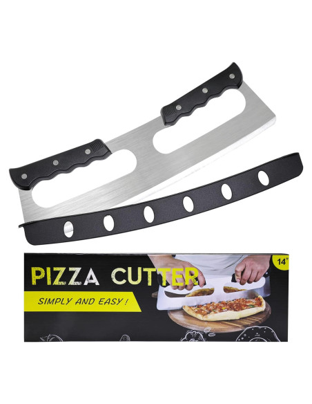 Cortador de Pizza MS WGO 35.56 cm Acero Inoxidable Apto Lavavajillas